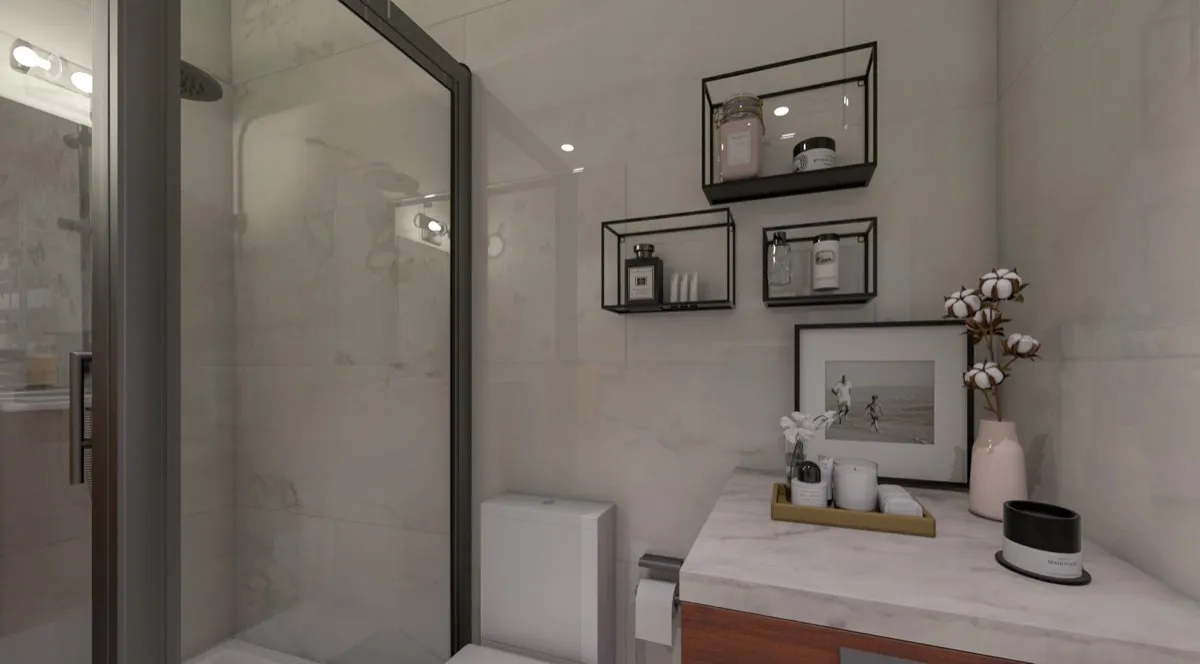 Inspiración para tu baño: tonos neutros y madera